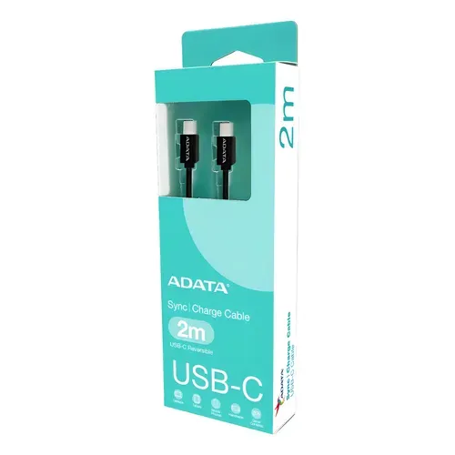 CABLE PARA CELULAR ADATA USB-C A USB-C 2M (CACC-200PN-BK)